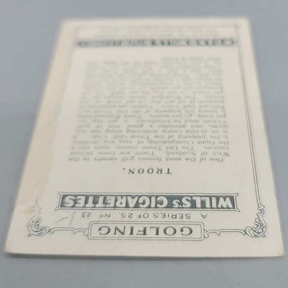 1924 Wills Golfing Golf Card #23 Troon Cigarette Trading Card Antique - Picture 6 of 7